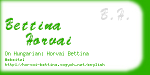 bettina horvai business card